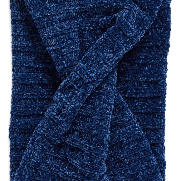 Free People Love Bug Blue Chenille Infinity Scarf - Picture 4 of 8